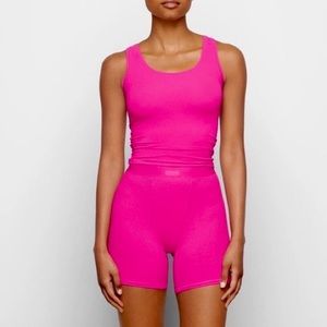 COPY - SKIMS rare hot pink boxer and tank set